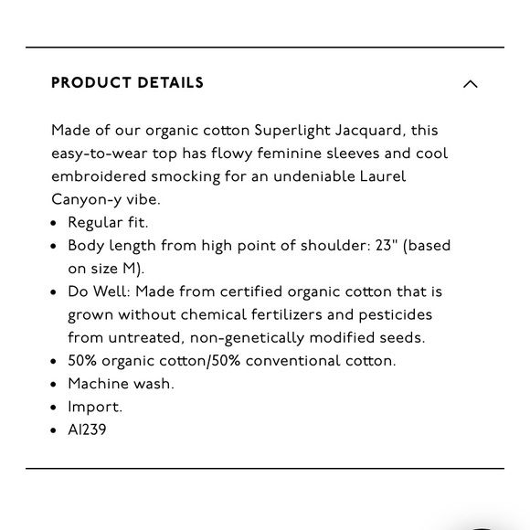 Madewell Superlight Embroidered Smocked Top - Picture 5 of 7